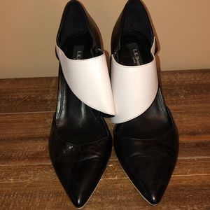 Lkbennett black ribbon heels